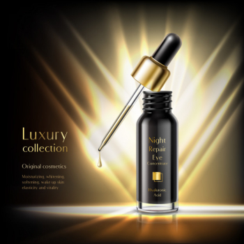 Cosmetic products realistic advertisement template Free Vector Cosmetic products realistic advertisement template Free Vector
