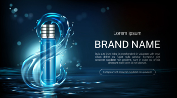 Cosmetics bottle anti aging product tube banner Free Vector Cosmetics bottle anti aging product tube banner Free Vector
