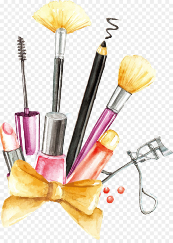 Cosmetics Makeup brush - Vector painting makeup tools 