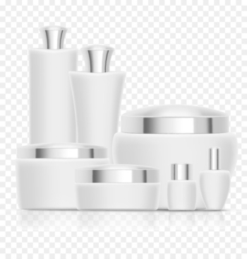 Cosmetics Packaging and labeling - White female cosmetic packaging bottles 