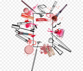 Cosmetics Rouge Lipstick Illustration - Watercolor ink color cosmetics creative 