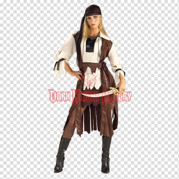 Costume party Halloween costume Blouse Dress, Pirate Woman transparent background PNG clipart