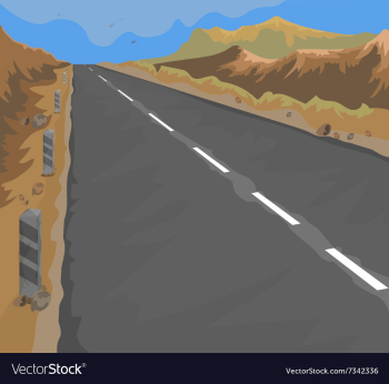Country road vector image Country road vector image