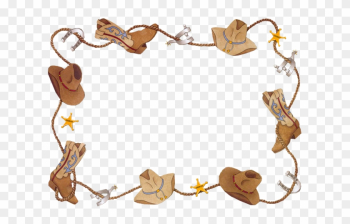 Country Western Thanksgiving - Western Border Clip Art