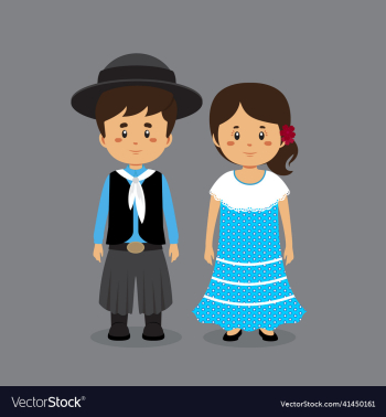couple character wearing argentina traditional couple character wearing argentina traditional