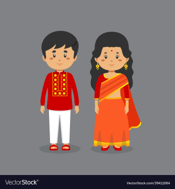 couple character wearing bangladesh national dress couple character wearing bangladesh national dress