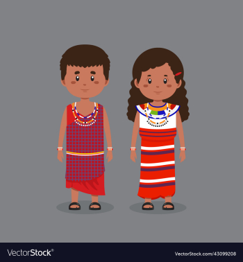 couple character wearing kenya traditional dress couple character wearing kenya traditional dress