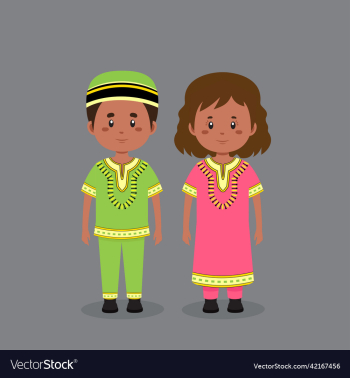 couple character wearing south africa traditional couple character wearing south africa traditional