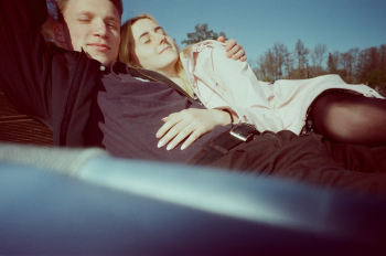 Couple cuddling