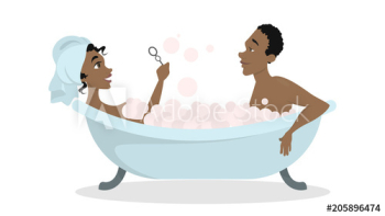 Couple in bath