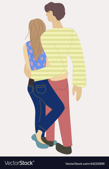 couple in hugs view from back couple in hugs view from back