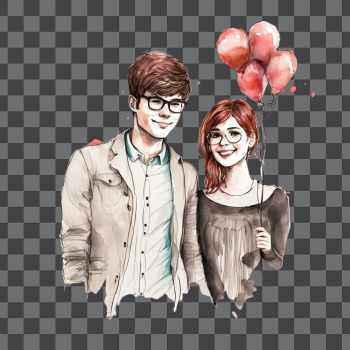 Couple PNG Image - Valentine concept