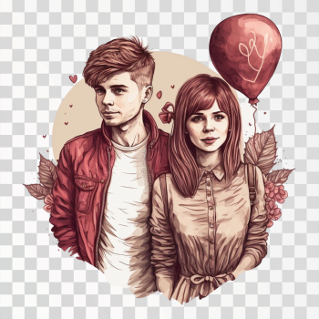 Couple PNG Image - Valentine concept