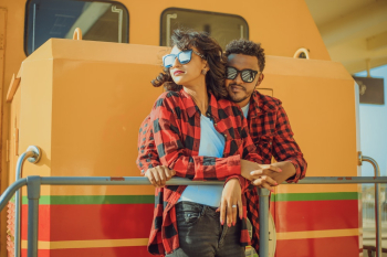 Couple Wearing Checkered Shirts Couple Wearing Checkered Shirts