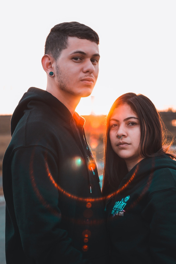 Couple Wearing Pullover Jakcets Couple Wearing Pullover Jakcets