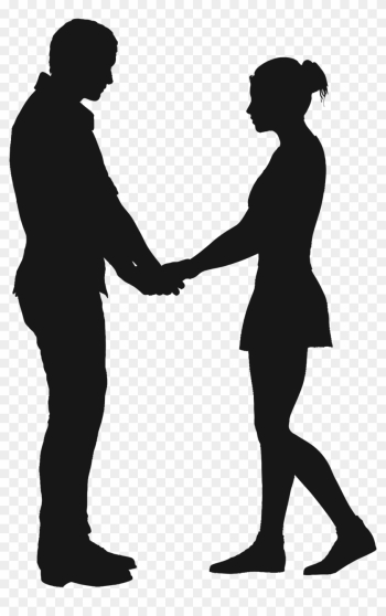 Couples Silhouette Clip Art 13 - Boy And Girl Holding Hands Silhouette