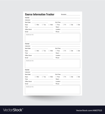 course information tracker course information tracker