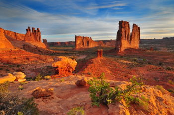 Courthouse Towers at Arches National Park Courthouse Towers at Arches National Park