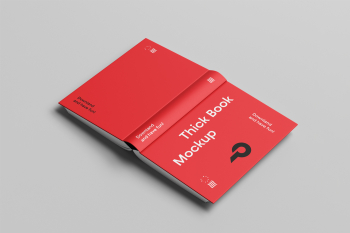 Cover Book Mockup downland and have fun! downland and have fun! downland and have fun! thick book mockup 