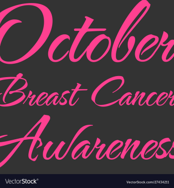 Cover october breast cancer awareness vector image