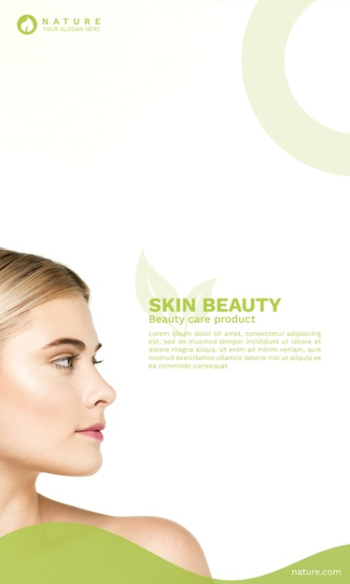 Cover template with beauty concept Free Psd