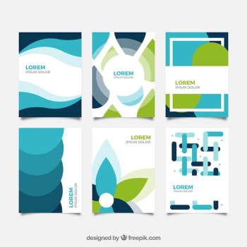 Cover template with organic shapes