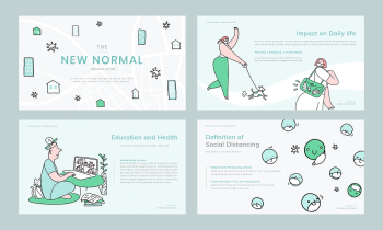 COVID-19 helpful infographic template psd doodle business presentation collection