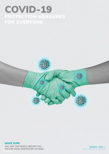 COVID-19 protection measures for everyone poster source WHO mockup | Free  psd mockup - 2302750