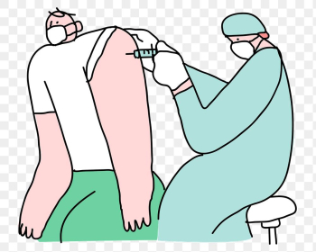 COVID-19 vaccination png for business doodle character COVID-19 vaccination png for business doodle character