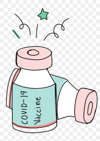 COVID-19 vaccine bottle png doodle illustration COVID-19 vaccine bottle png doodle illustration