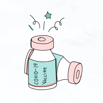 COVID-19 vaccine bottle vector doodle illustration COVID-19 vaccine bottle vector doodle illustration