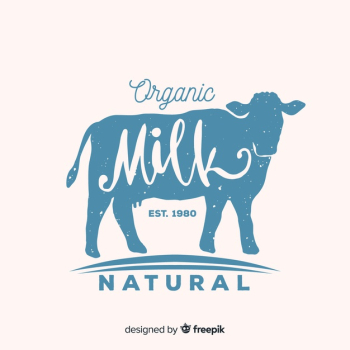Cow silhouette milk logo Free Vector Cow silhouette milk logo Free Vector
