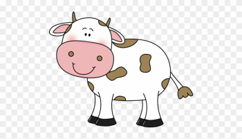 Cow With Brown Spots - Clipart Of A Cow Cow With Brown Spots - Clipart Of A Cow