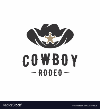 Cowboy hat logo design inspiration vector image Cowboy hat logo design inspiration vector image