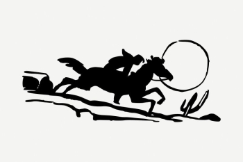 Cowboy silhouette clipart illustration psd. | Free PSD - rawpixel Cowboy silhouette clipart illustration psd. | Free PSD - rawpixel