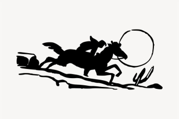 Cowboy silhouette illustration clipart vector. | Free Vector - rawpixel Cowboy silhouette illustration clipart vector. | Free Vector - rawpixel