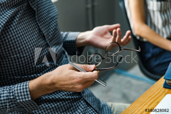 Coworkers in a business meeting Coworkers in a business meeting