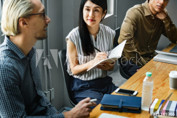Coworkers in a business meeting Coworkers in a business meeting