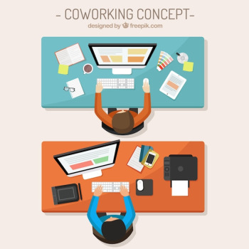 Coworking Concept Illustration Coworking Concept Illustration