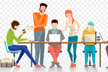 Coworking Entrepreneurship Startup company Business - Hand - painted cartoon business people business material 