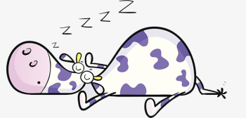 Cows Sleep, Sleep Clipart, Comfortable Sleep, Dairy Cow PNG and PSD ...