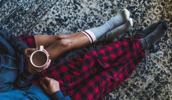 Cozy Couple With Hot Chocolate Cozy Couple With Hot Chocolate