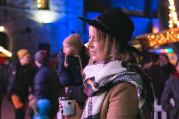 Cozy Woman At Winter Market Cozy Woman At Winter Market
