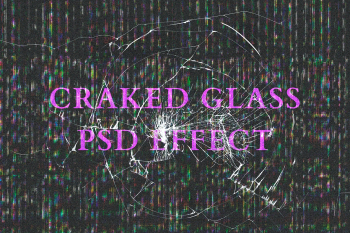 Cracked glass PSD effect mockup on lcd screen… | Free stock illustration | High Resolution graphic