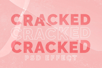 Cracked glass PSD effect mockup with on pink… | Free stock illustration | High Resolution graphic
