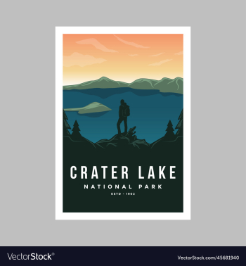 crater lake national park poster crater lake national park poster