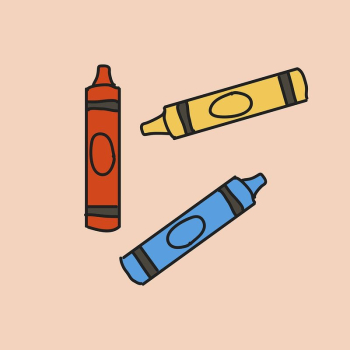 Crayons cartoon illustration, stationery design | Free Photo Illustration - rawpixel