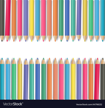 crayons - colored pencil set loosely arranged on