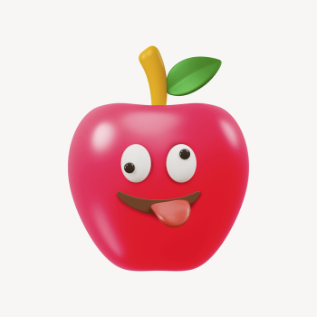 Crazy face apple, 3D rendering | Free Photo - rawpixel Crazy face apple, 3D rendering | Free Photo - rawpixel
