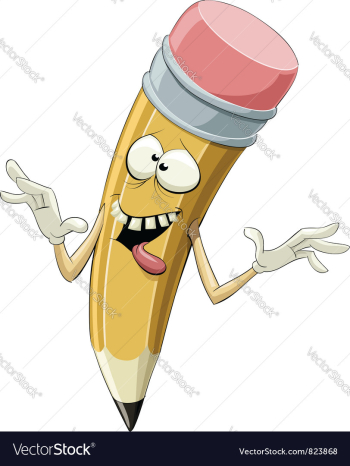 Crazy pencil vector image Crazy pencil vector image